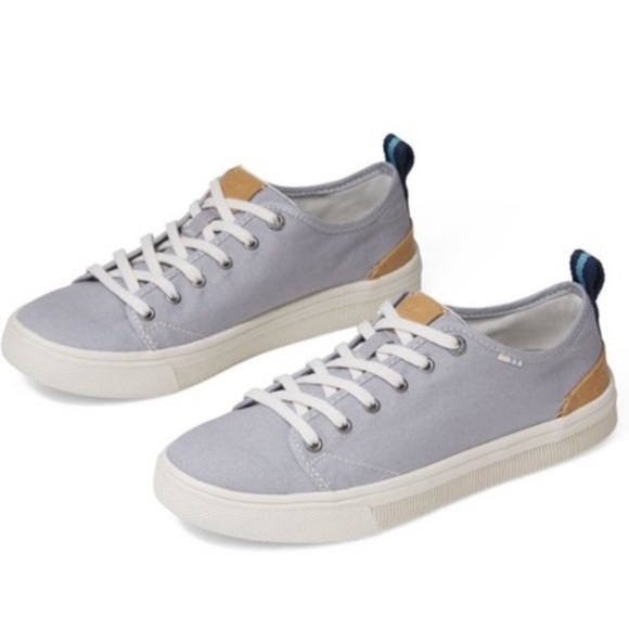 TOMS Drizzle Gray Canvas TRVL Lite Low Women's Sneakers, sz 7 - Picture 1 of 13
